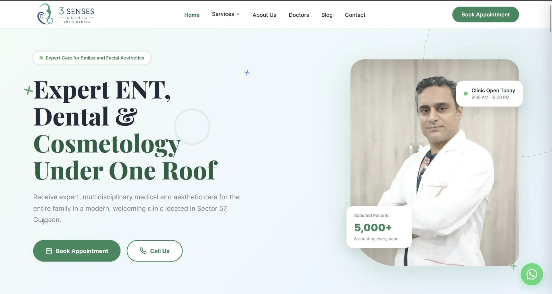 3 Senses Clinics - Multispecialty Clinic Website